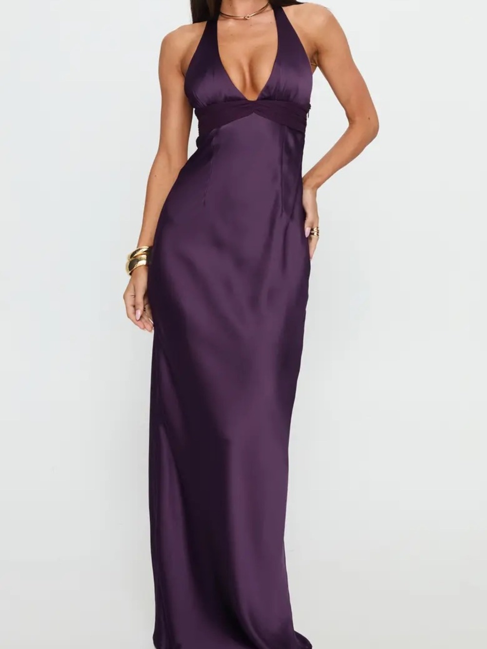 Princess Polly Odyssa Satin Halter Gown